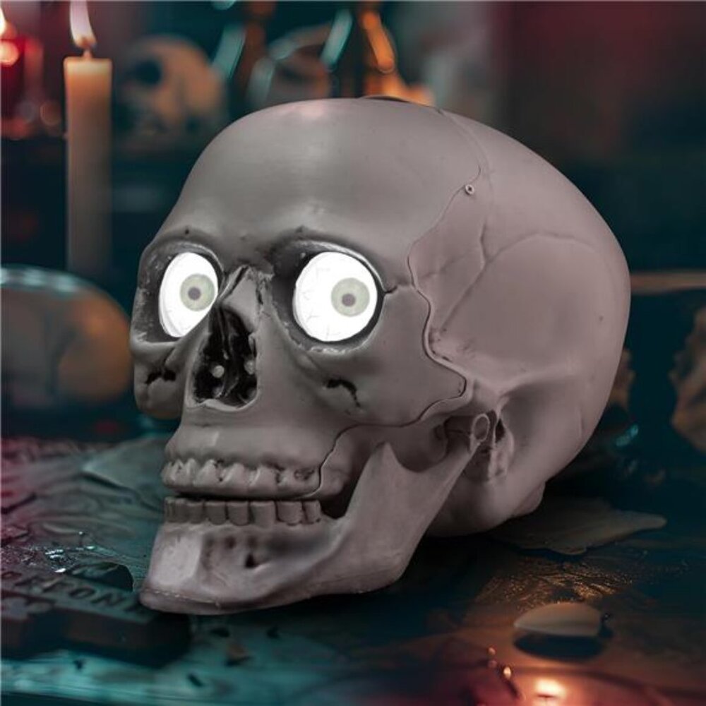 New Halloween Decorations‎ Indoor Animatronics Skull Table Desk Home Decor